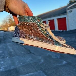Christian Louboutin Glitter Orlato Womens Sneakers size 38